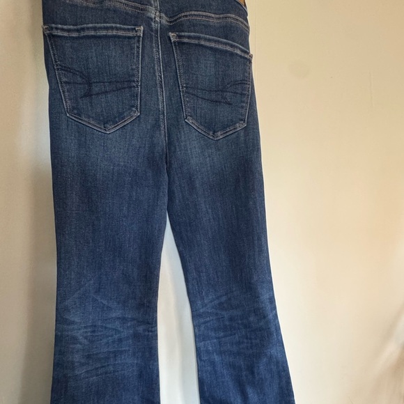 American Eagle Outfitters Super Hi-Rise Dark Blue Flare Jeans- sz2 NWT - Picture 6 of 6